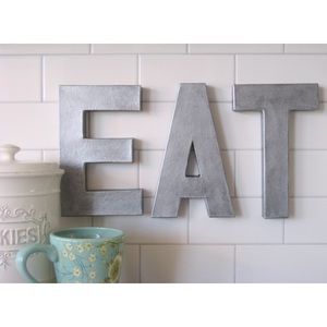 Anthropologie Zinc Letters “EAT”